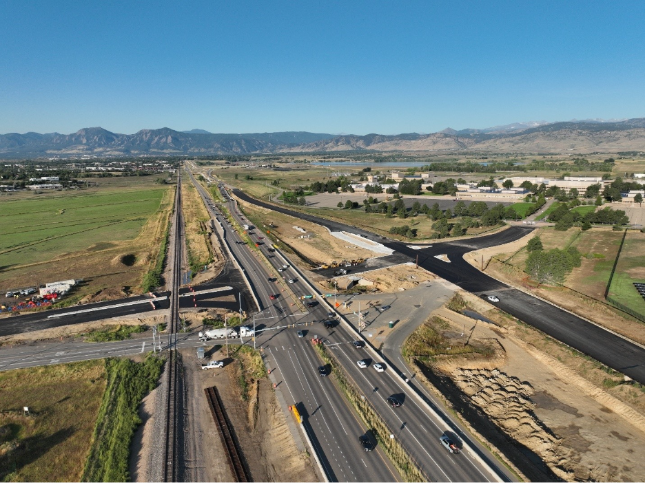 Overhead photo of the intersection of CO 52 and CO 119.